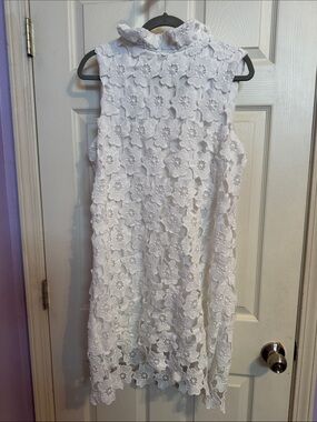 Umgee White Floral Lace Midi Dress